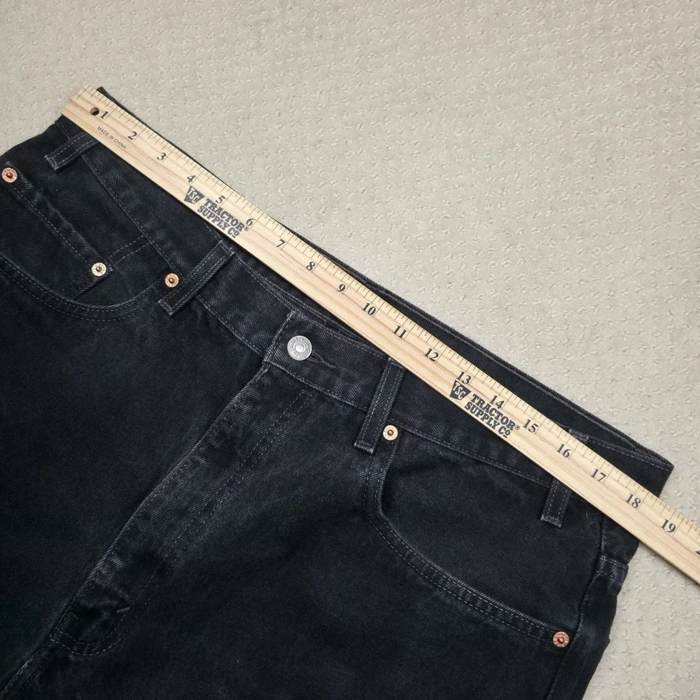 Vintage 90s Levi's 550 Jeans Mens 38x30 Relaxed‎ Fit Tapered Leg Black Dad Jean